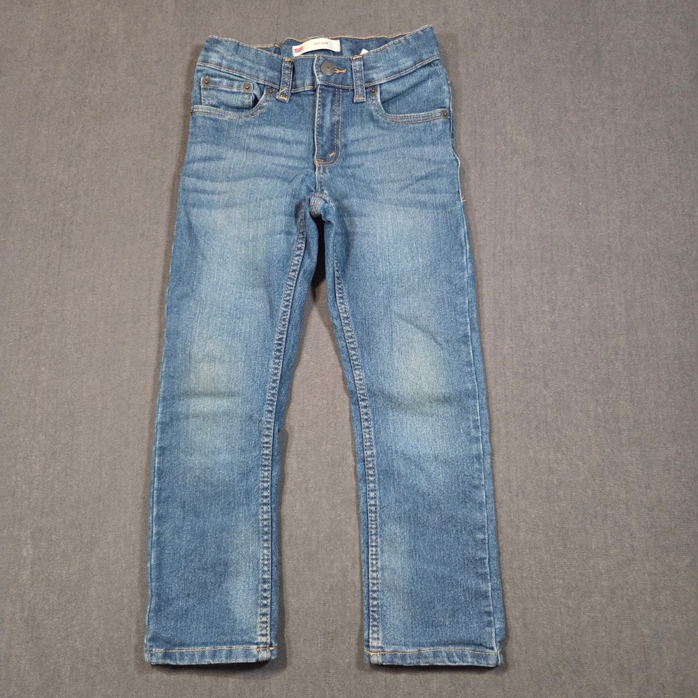 Levi's 511 Slim Jeans Boys Size 6 Blue Medium Wash Denim Adjustable Waist